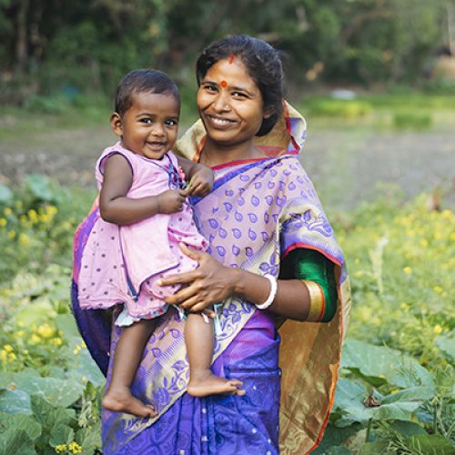 Moeder en baby in Bangladesh