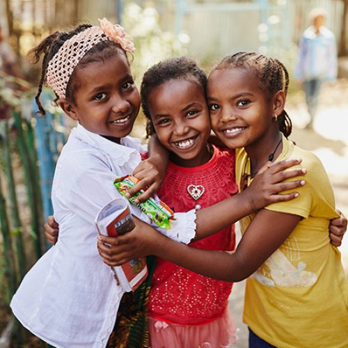 Kinderen bij een Compassion-project in Ethiopië