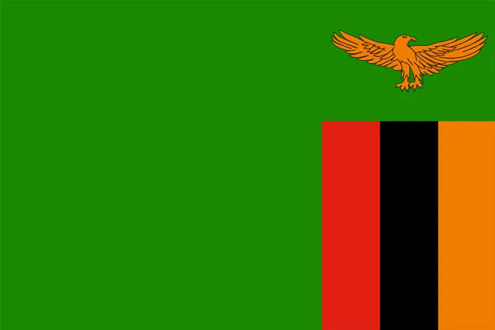 De vlag van Zambia