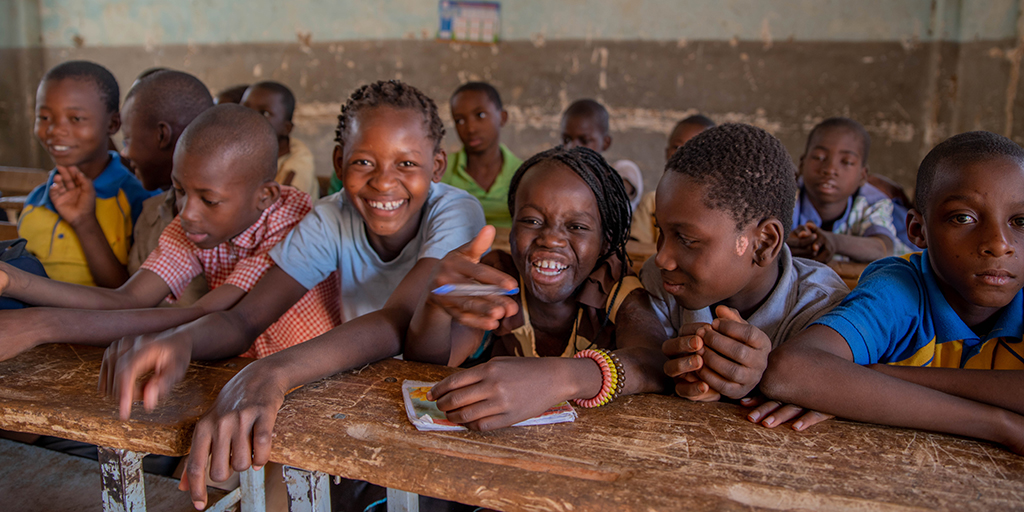 Kinderen in Burkina Faso in een klaslokaal