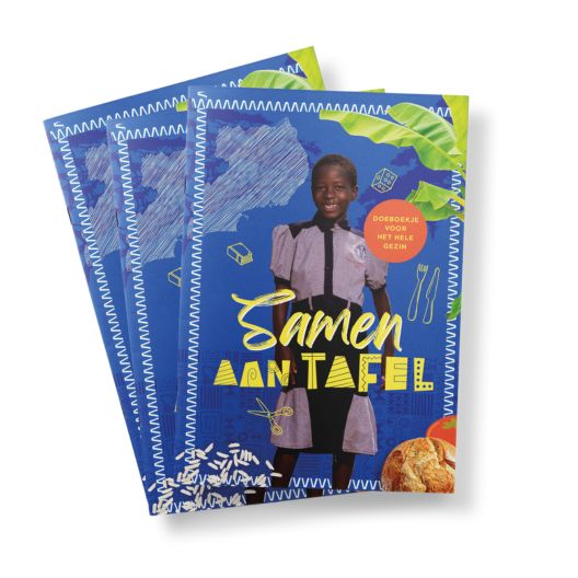 Cover van het doeboekje Samen aan Tafel.