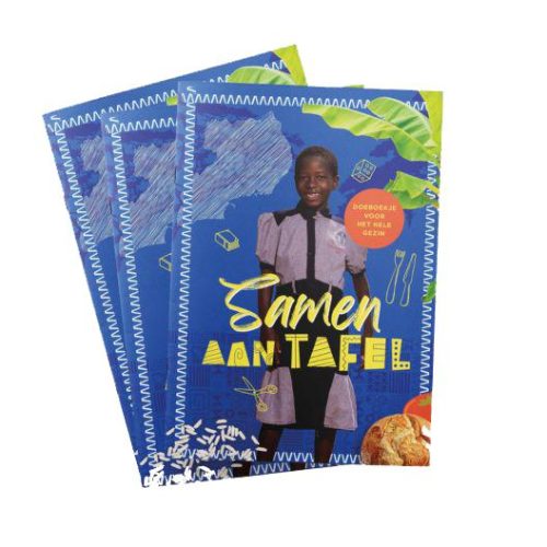 Cover van het doeboekje Samen aan Tafel.