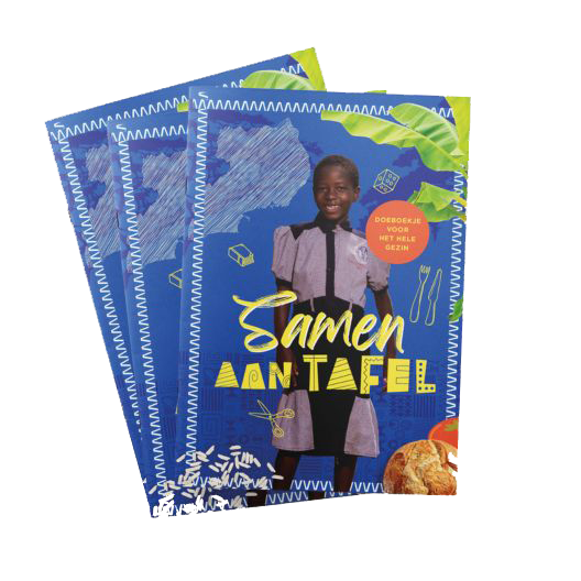 Cover van het doeboekje Samen aan Tafel.