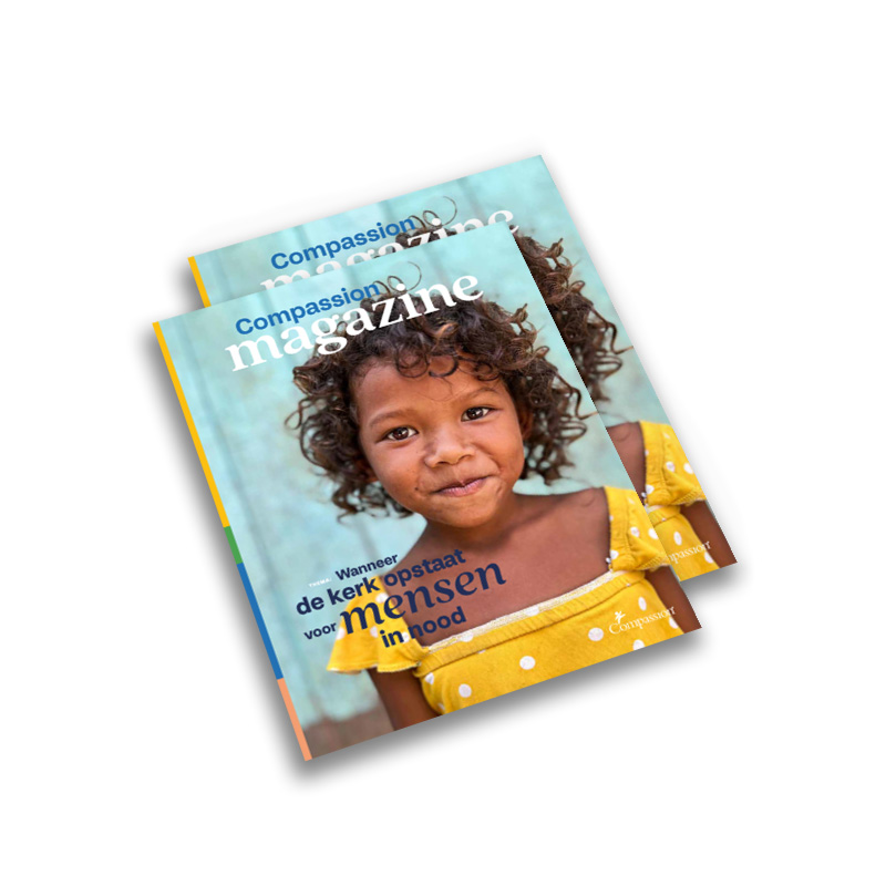 De cover van het Compassion Magazine van 2025.