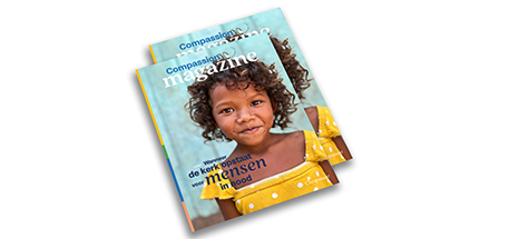 De cover van het Compassion Magazine van 2025.