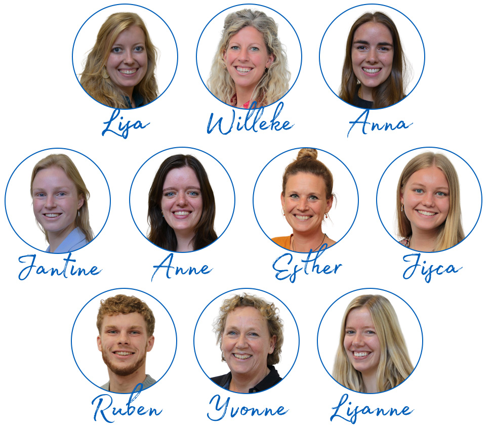 Medewerkers van de klantenservice van Compassion Nederland.