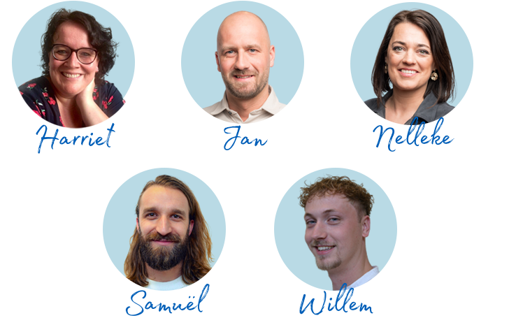 Foto van de collega's van het kerkenteam van Compassion Nederland.